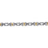 Classic 925 Sterling Silver and 14K Yellow Gold Men's Cylinder Bracelet - 3