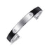 Contemporary 925 Sterling Silver and Leather ID Cuff Bracelet - 3