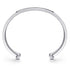 Contemporary 925 Sterling Silver and Leather ID Cuff Bracelet - 4