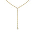 Pear Shape And Round Diamond Bezel Set Lariat Necklace - 2