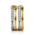 Bujukan Bold 14K White and Yellow Gold Diamond Easy Stackable Ring - 4