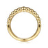 Bujukan Punk 14K Yellow Gold Triple Row Chevron Diamond Ring - 3