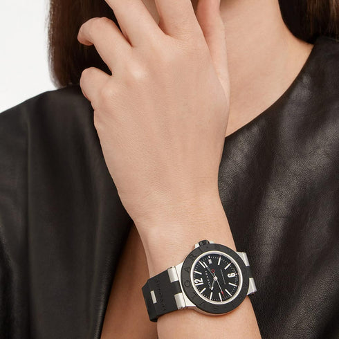 Bvlgari Aluminum Black Dial Watch - 2