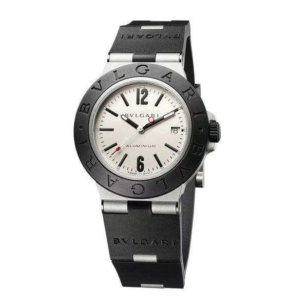 【稼働品】BVLGARI ALUMINUM ホワイト/ブラック Bvlgari Aluminum White Dial Watch