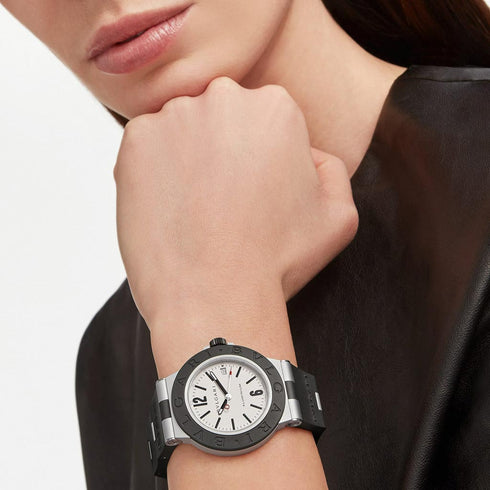 Bvlgari Aluminum White Dial Watch - 2