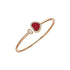 Happy Hearts Open Heart Diamond And Mother of Pearl Bangle - 1
