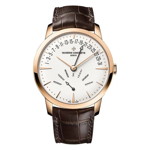 Patrimony Retrograde Day-Date 18k White Gold Watch - 1
