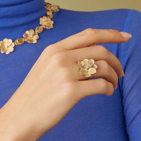 Petali Collection Full Pave Medium Flower Ring - 2