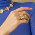 Petali Collection Full Pave Medium Flower Ring - 2