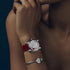 Happy Hearts on Red Alligator Watch - 2