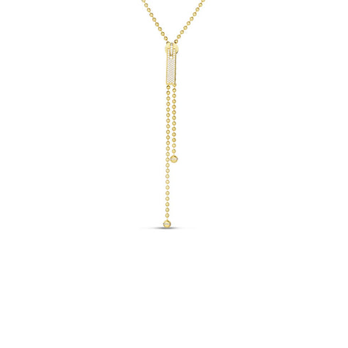 Zipper Necklace With Pave Diamond Zipper Pull - 1
