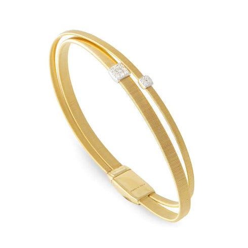 Two Strand Crossover Diamond Bracelet - 1