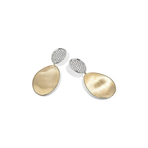 Diamond Pave Medium Double Drop Earrings - 1