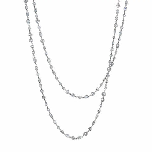 Diamonds by the Inch Bezel Multishape Diamond Necklace - 1