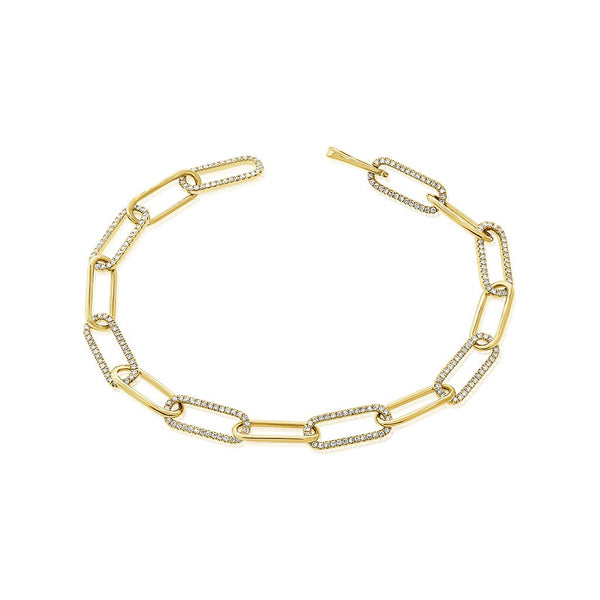 Diamond Large Link Bracelet 0.84ctw - 1