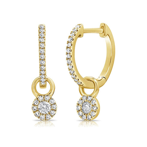Huggie 0.5mm Diamond Earrings 0.25ctw - 1