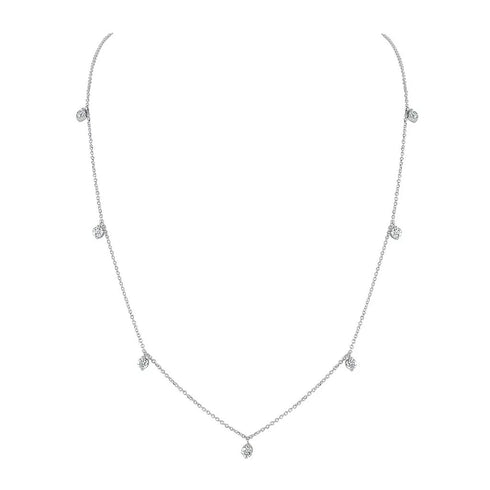 Station Diamond Necklace 0.59ctw - 1