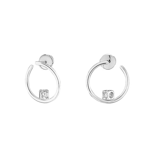 Le Cube Diamant Hoop Earrings - 1