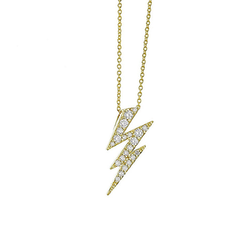 Tiny Treasures Diamond Lightning Bolt Necklace - 1