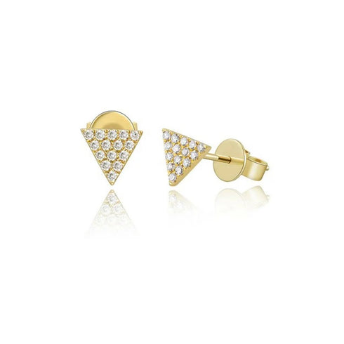 Small Diamond Triangle Earrings - 1