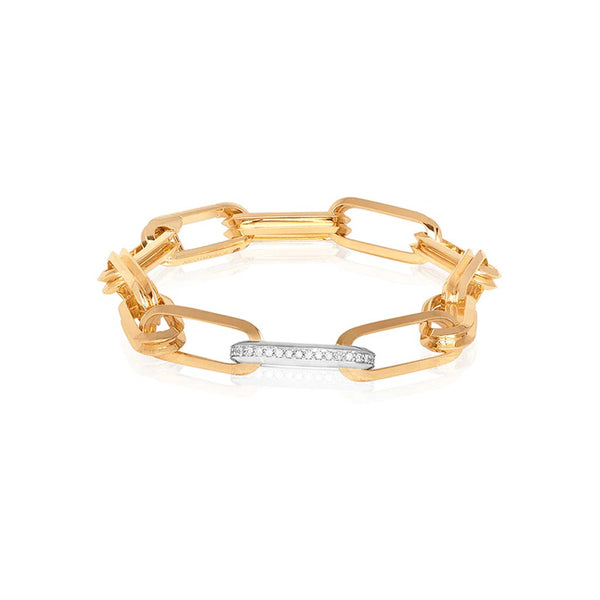 Diamond Oval-Link Bracelet - 1