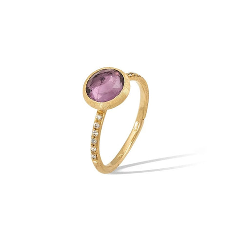 Jaipur Color Collection Gemstone And Diamond Stackable Ring - 1
