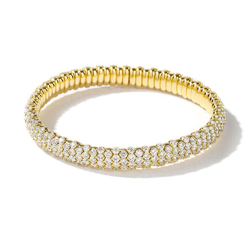 Stretchy Pave Diamond Eternity Bangle - 1