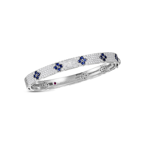 Love In Verona Pave Diamond &amp; Blue Sapphire Bangle - 1