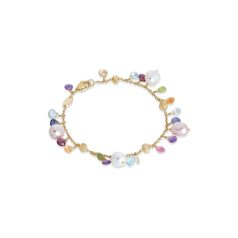 Paradise Collection Mixed Gemstone And Pearl Single Strand Bracelet - 1