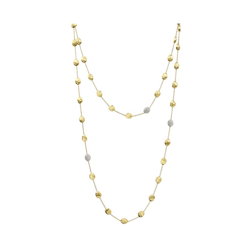 Diamond Pave Large Bead Long Necklace - 1