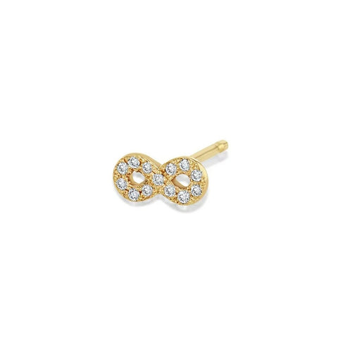 Itty Bitty Diamond Infinity Stud - 1
