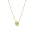 Marquise Diamond Small Disc Pendant Necklace - 1