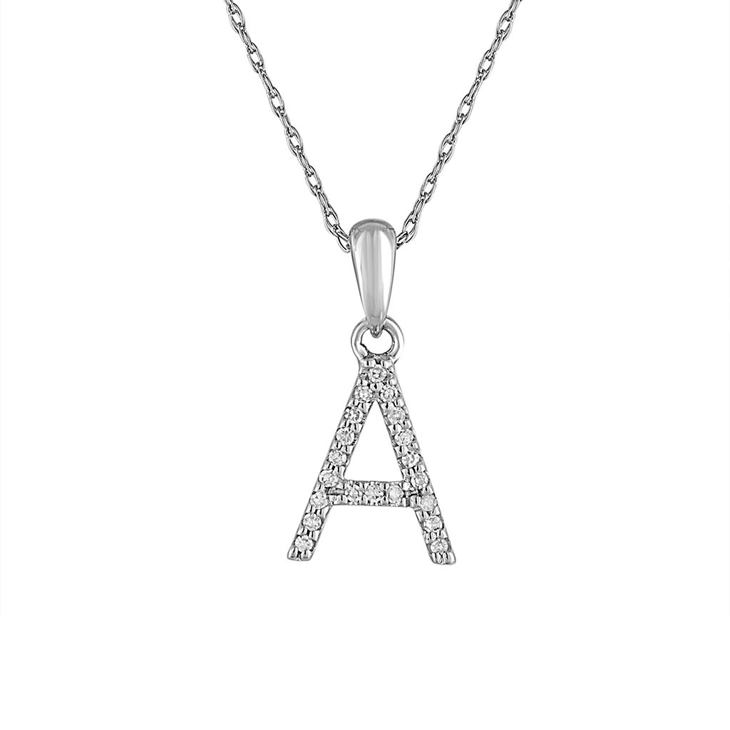 Block Letter Diamond Pendant