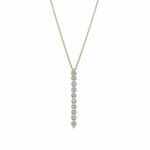 Journey Shared Prong Round Diamond Pendant - 1