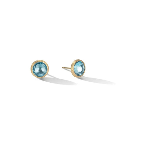 Jaipur Color Collection Blue Topaz Gemstone Studs - 1
