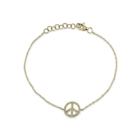 Peace 0.4in Diamond Bracelet - 1