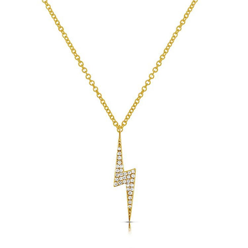 Diamond Lightning Bolt Necklace - 1