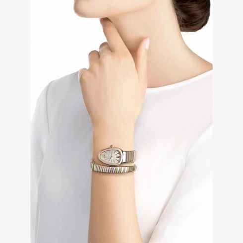 Serpenti Tubogas Watch Silver Opaline Dial Watch - 3