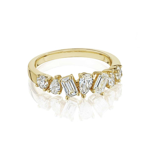 Cluster Prong Multi Shape Diamond Ring - 1