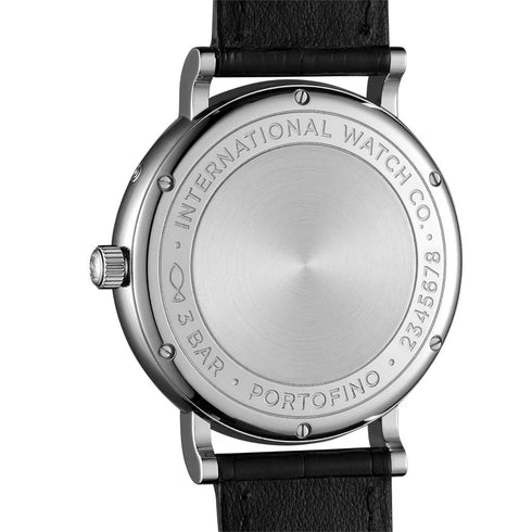 Portofino Automatic Moon Phase on Black Alligator Strap Watch - 2