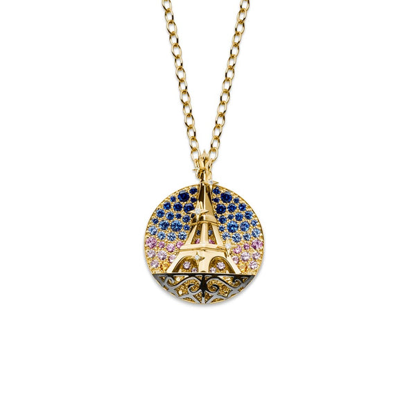 Paris Medallion Sapphire And Diamond Pendant - 1