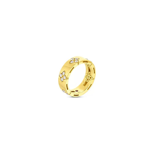 Medium Width Verona Band Diamond Accent Ring - 1