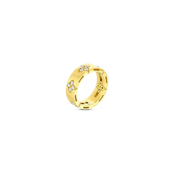Medium Width Verona Band Diamond Accent Ring - 1
