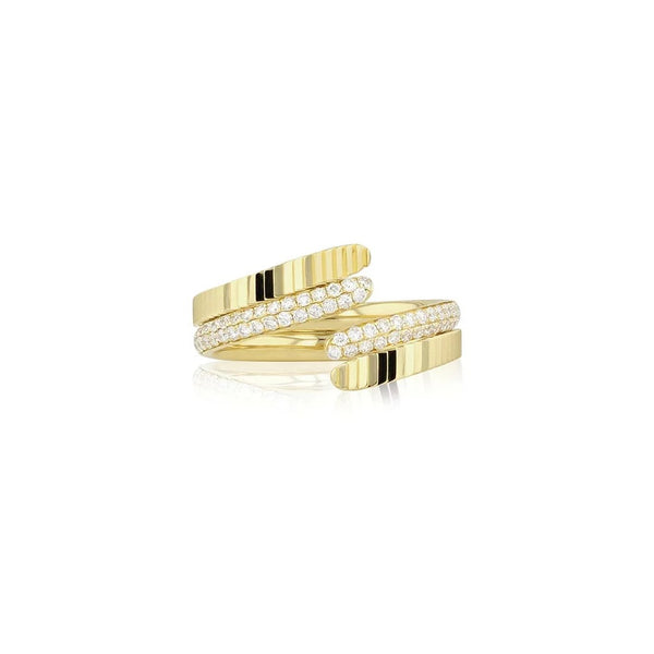 Aura Diamond Crossover Ring - 1