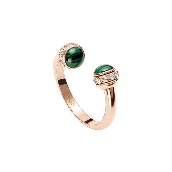Possession Open Spinning Diamond And Malachite 2.5mm Ring - 1