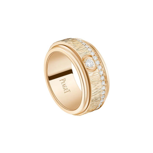 Possession Spinning Palace Decor Engraved Diamond Eternity 9.5mm Ring - 1