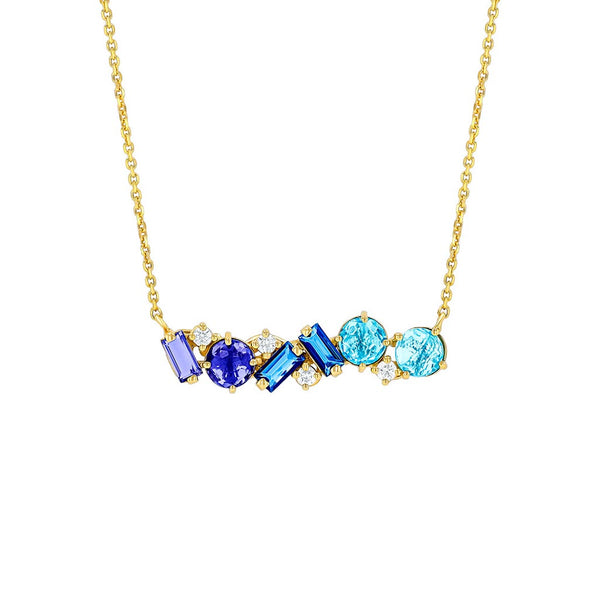 Amalfi Blend Dark Blue Ombre Pendant - 1