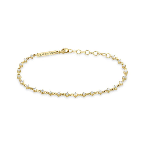 Linked Prong Diamond Tennis Bracelet - 1