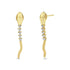 Diamond Tennis Snake Drop Earrings - 1