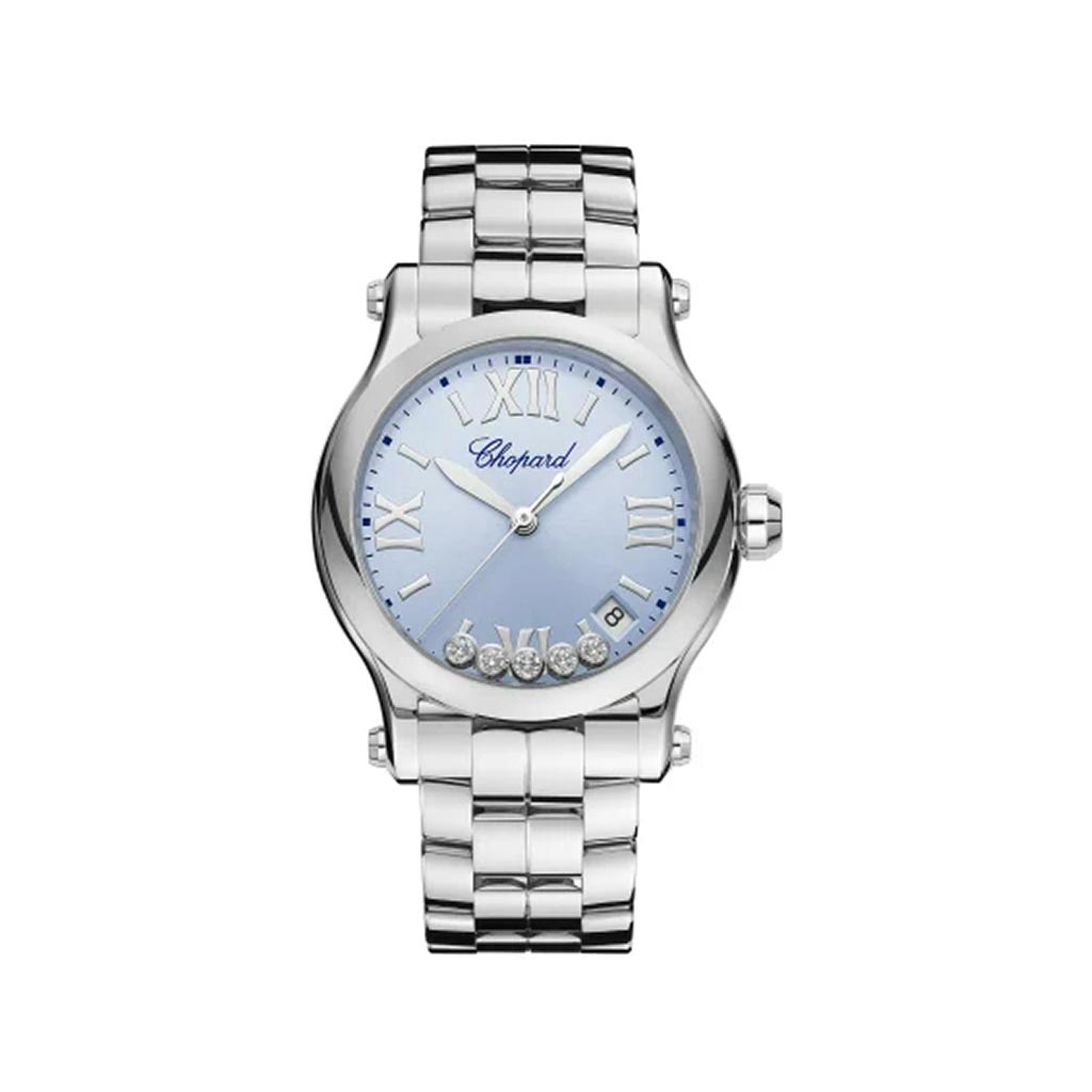 Chopard Happy Sport Blue Dial Stainless Steel 36mm Watch - Zadok
